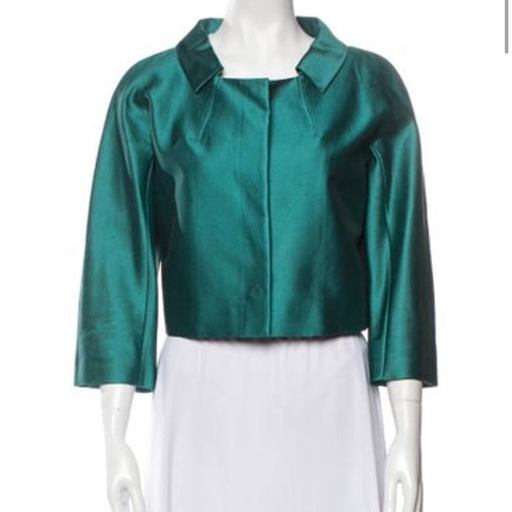 Max Mara Green Evening Jacket Size 10